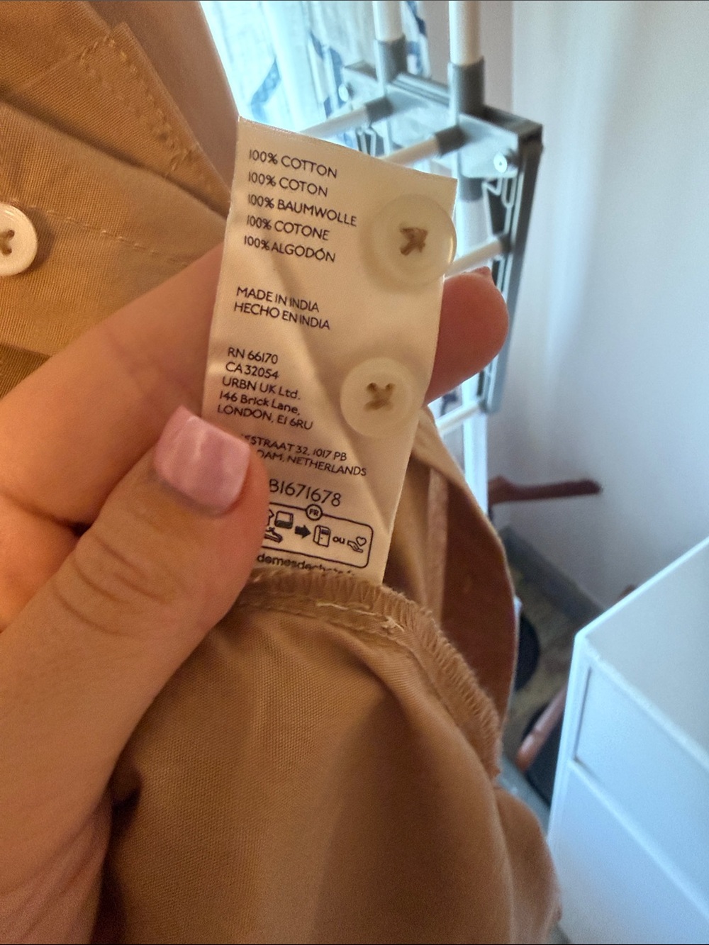 Maeve Long-Sleeve Button-Down Shirt in Rust Brown - Picture 8 of 8